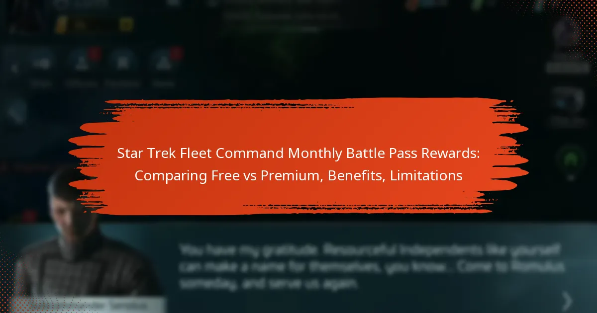 Star Trek Fleet Command Monthly Battle Pass Rewards: Comparing Free vs Premium, Benefits, Limitations
