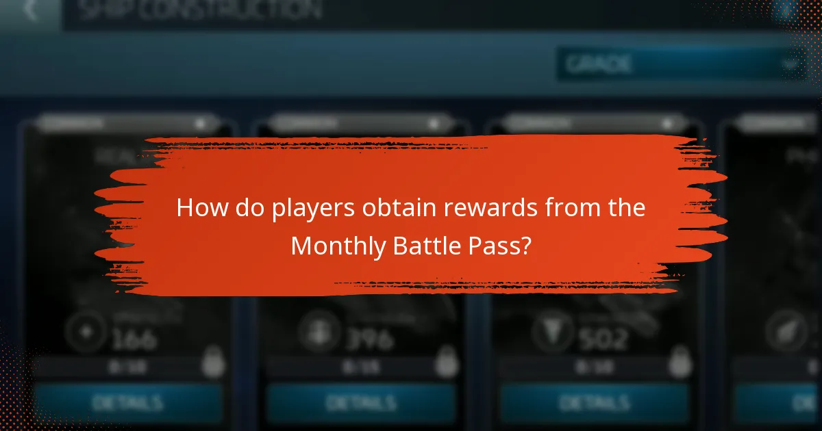 How do players obtain rewards from the Monthly Battle Pass?