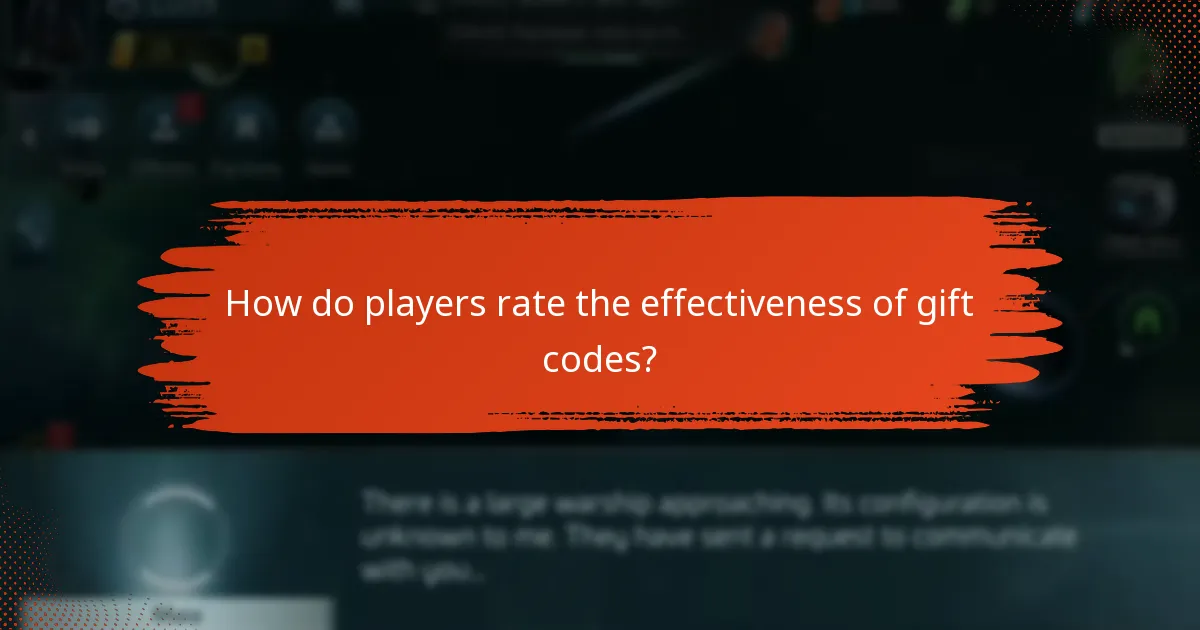 How do players rate the effectiveness of gift codes?