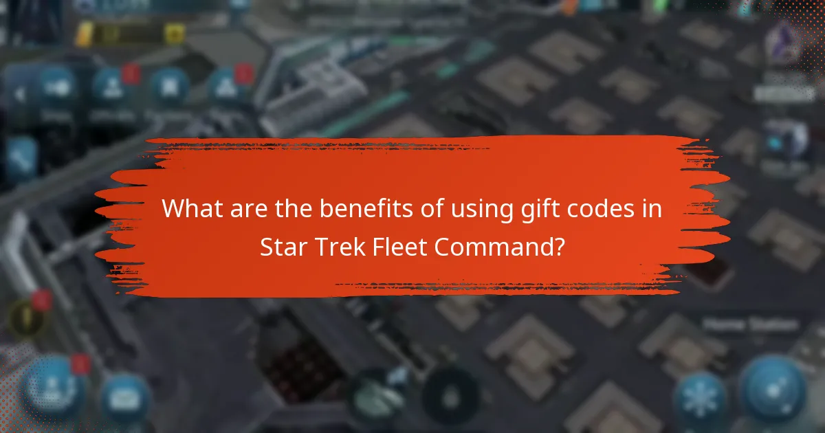 What are the benefits of using gift codes in Star Trek Fleet Command?