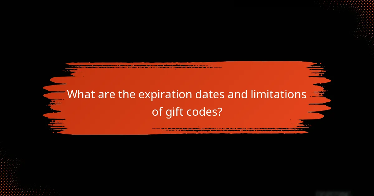 What are the expiration dates and limitations of gift codes?